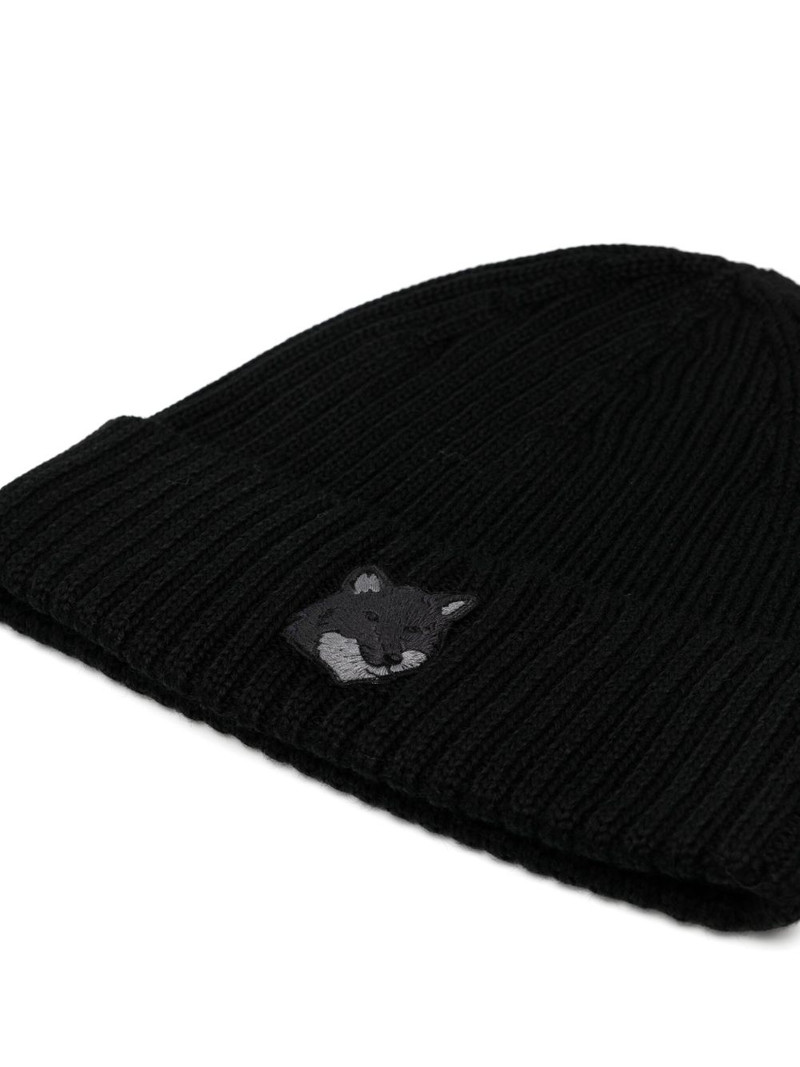 Maison Kitsuné Bold Fox head patch beanie outlook