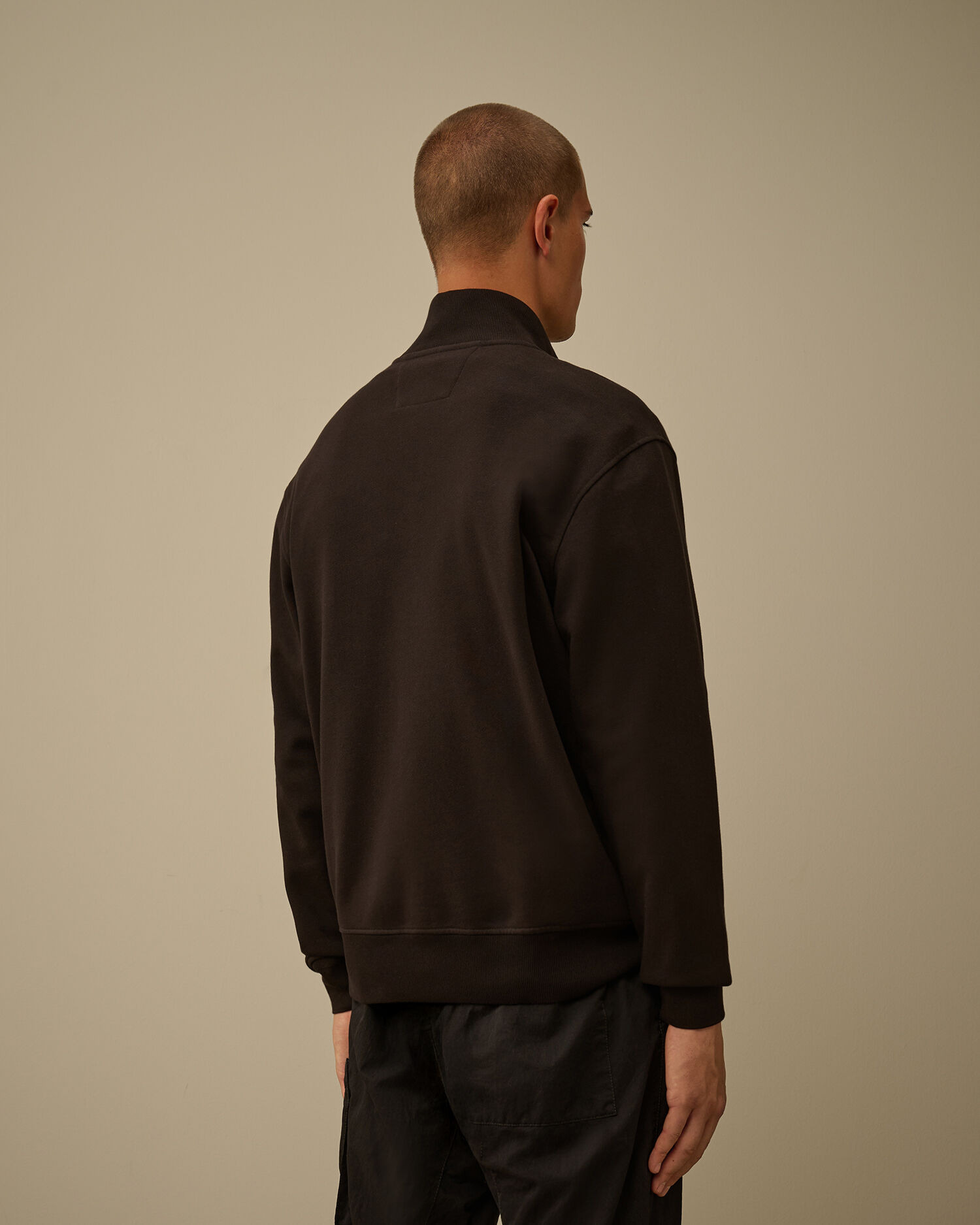 Diagonal Raised Fleece Full Zip Sweatshirt - 4