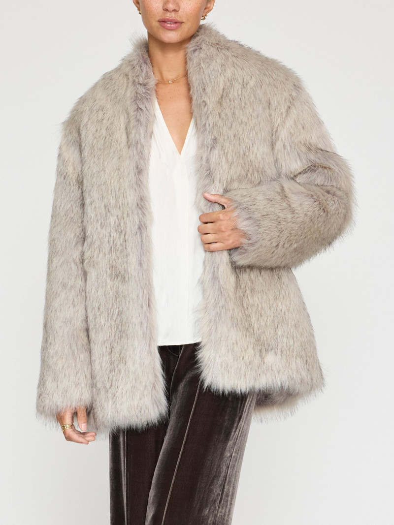 BROCHU WALKER The Faye Faux Fur Jacket outlook