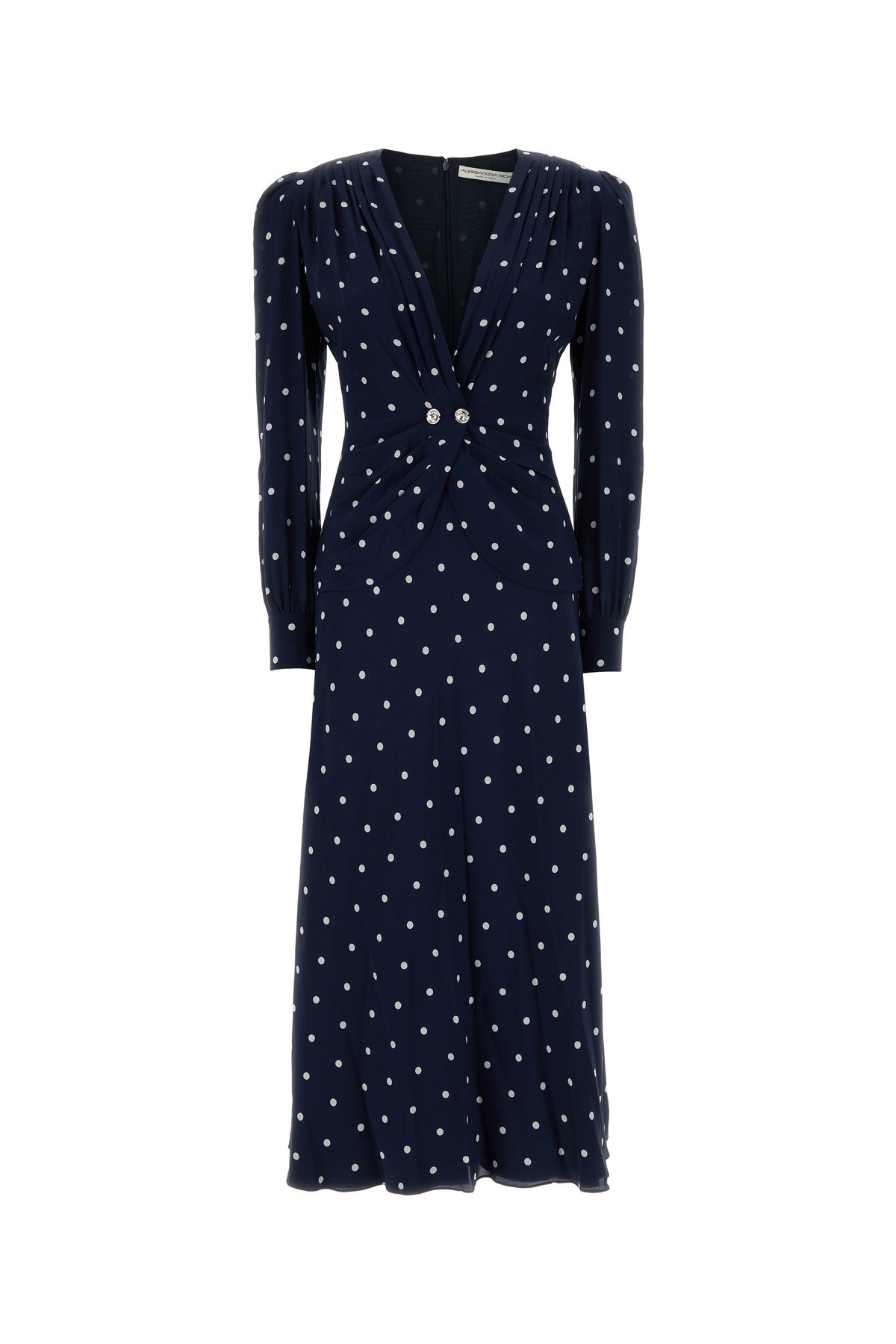 Printed silk long dress - 1