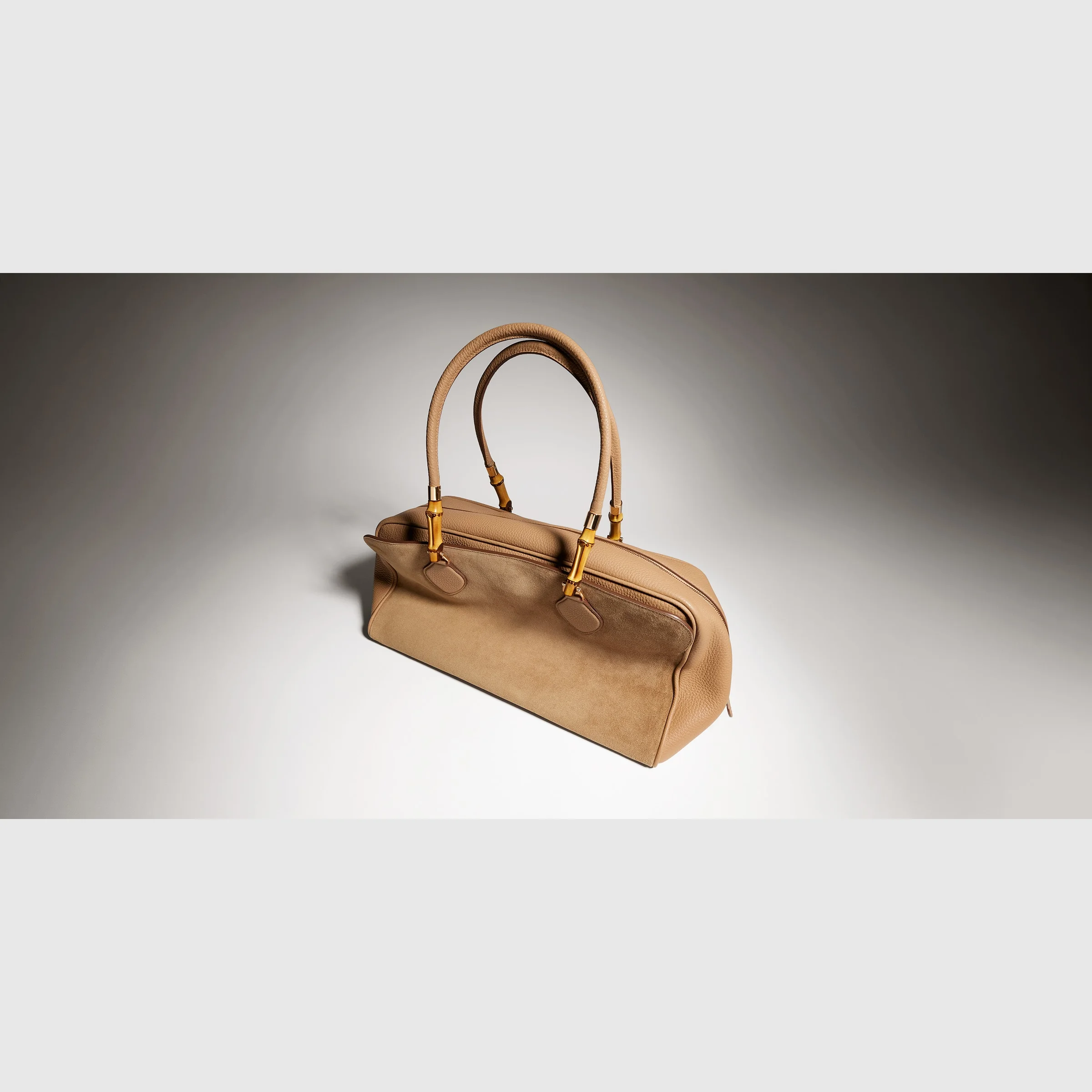 Large boston bag with bamboo - 1
