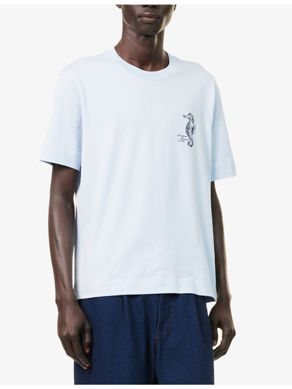 Seahorse Crewneck Cotton-Jersey T-Shirt - 3