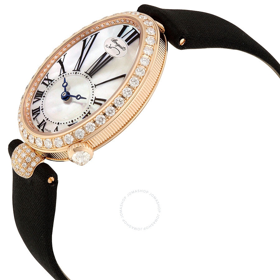 Breguet Reine de Naples Mother of Pearl Dial 18kt Rose Gold Black Satin Ladies Watch 8928BR51844DD0D - 2