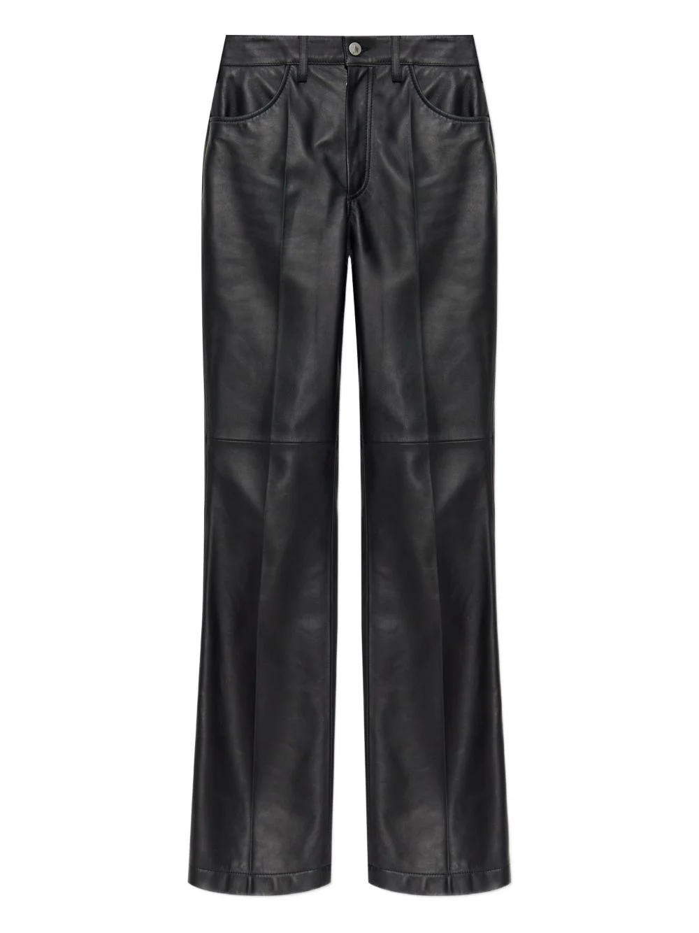 panelled leather trousers - 1