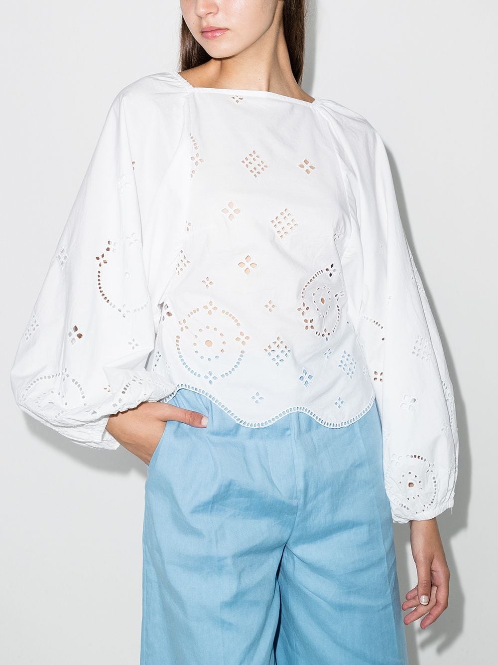 broderie anglaise blouse - 2
