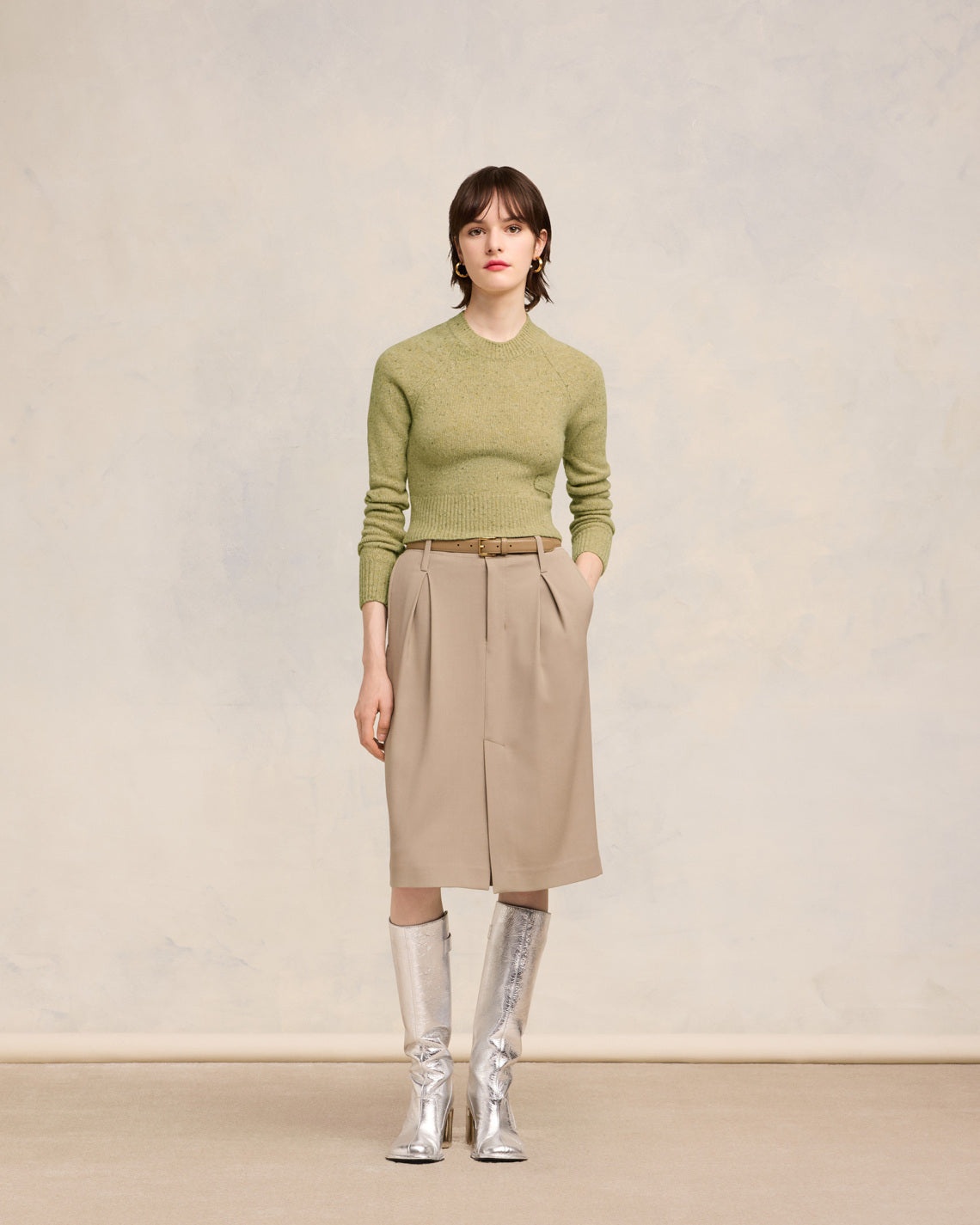 AMI EMBROIDERY CREWNECK SWEATER - 2