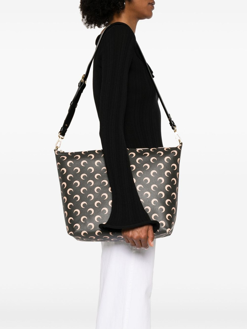 Marine Serre crescent moon-print shoulder bag outlook