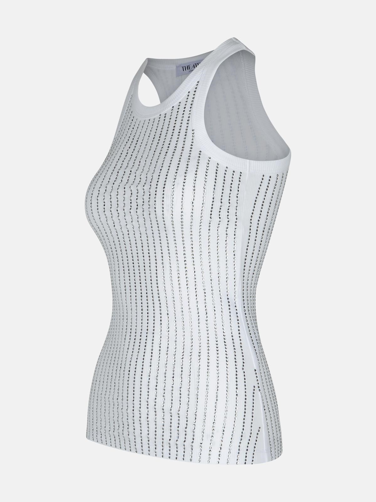 WHITE COTTON TANK TOP - 2