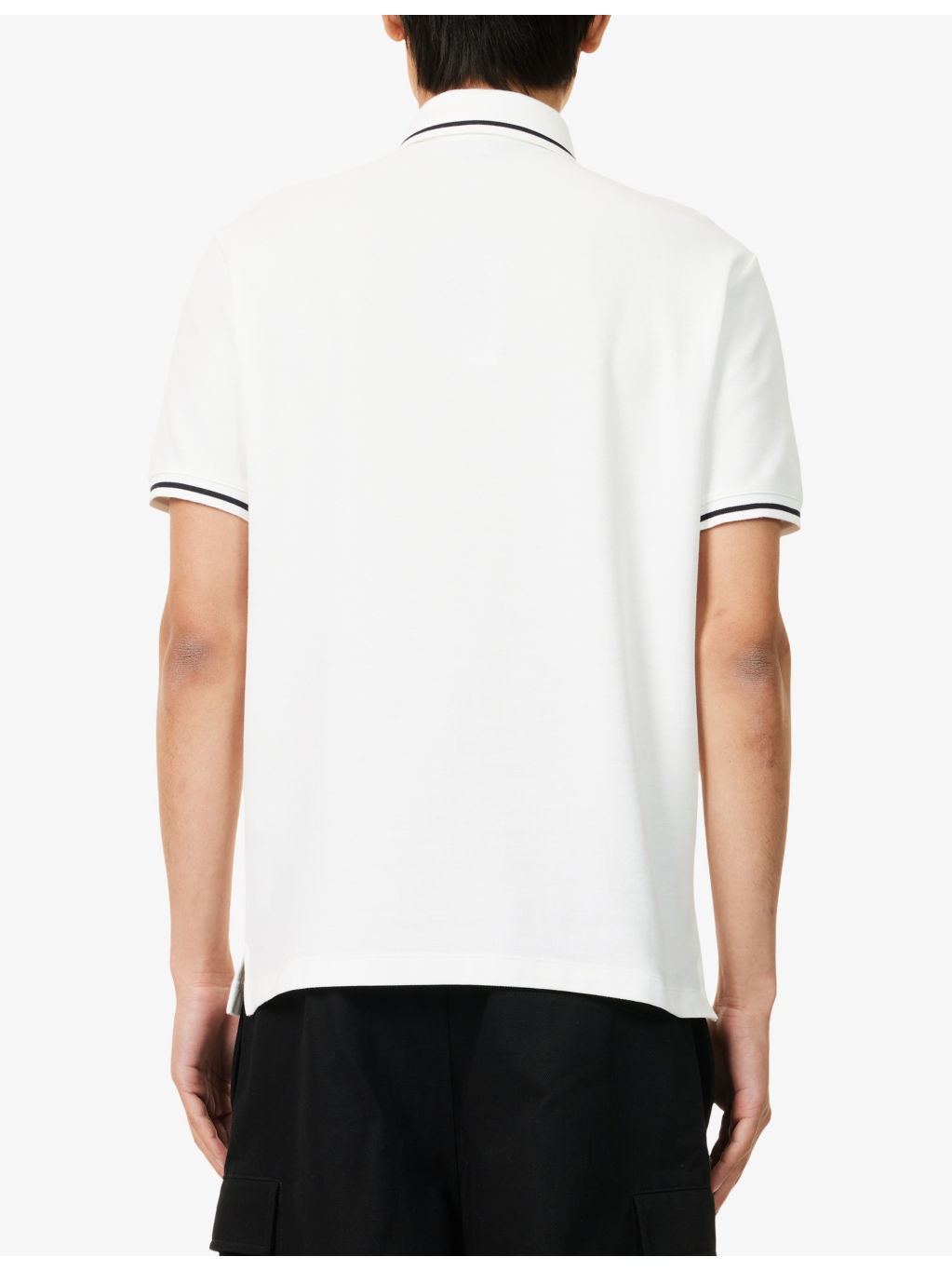 Embroidered-Logo Contrast-Trim Cotton Pique Polo Shirt - 4