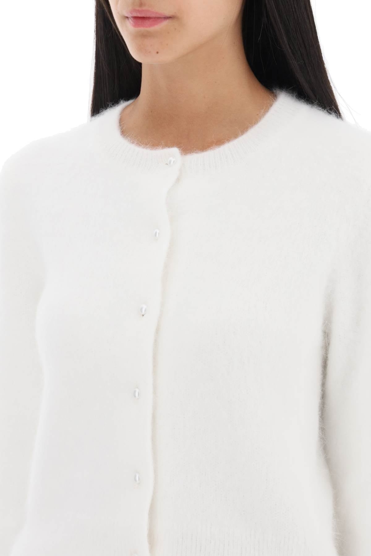 Maison Margiela Angora Crew Neck Cardigan Women - 4