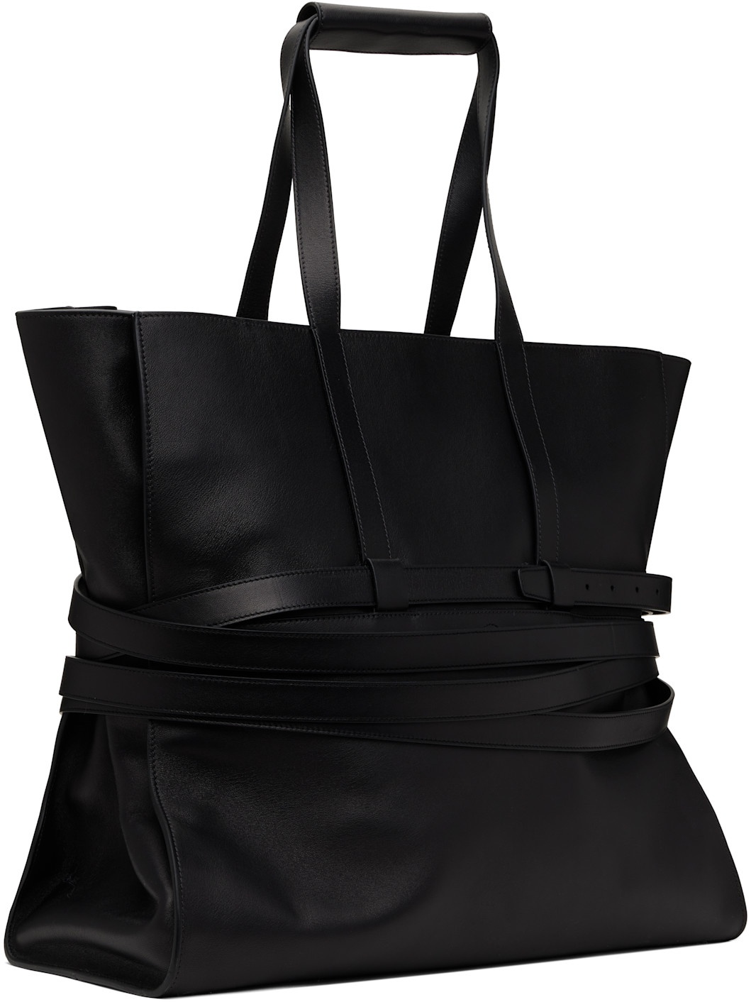 Black 'Moschino Tie Me' Tote - 3