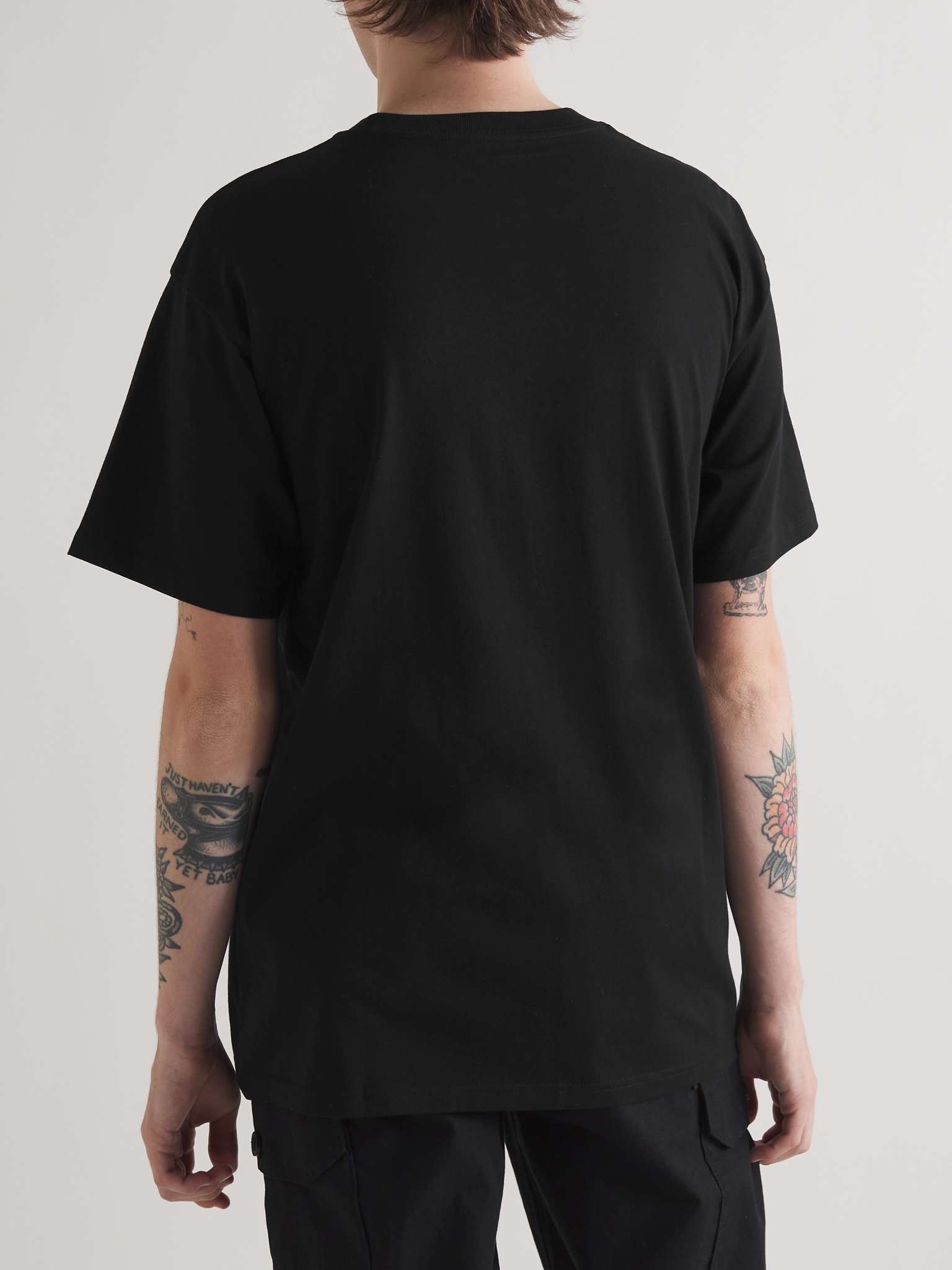Script Logo-Embroidered Cotton-Jersey T-Shirt - 4