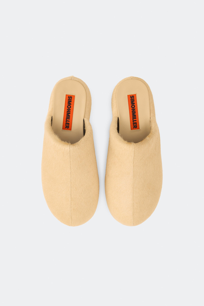 SIMONMILLER Bubble Clog In Tan Pony Hair outlook