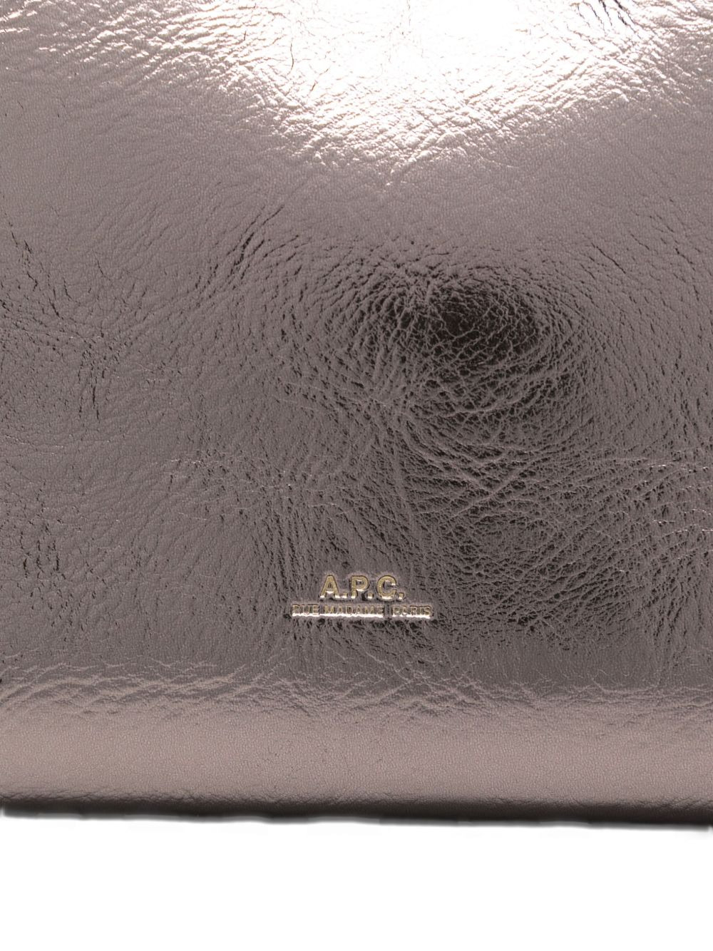 metallic-effect leather cross body bag - 3