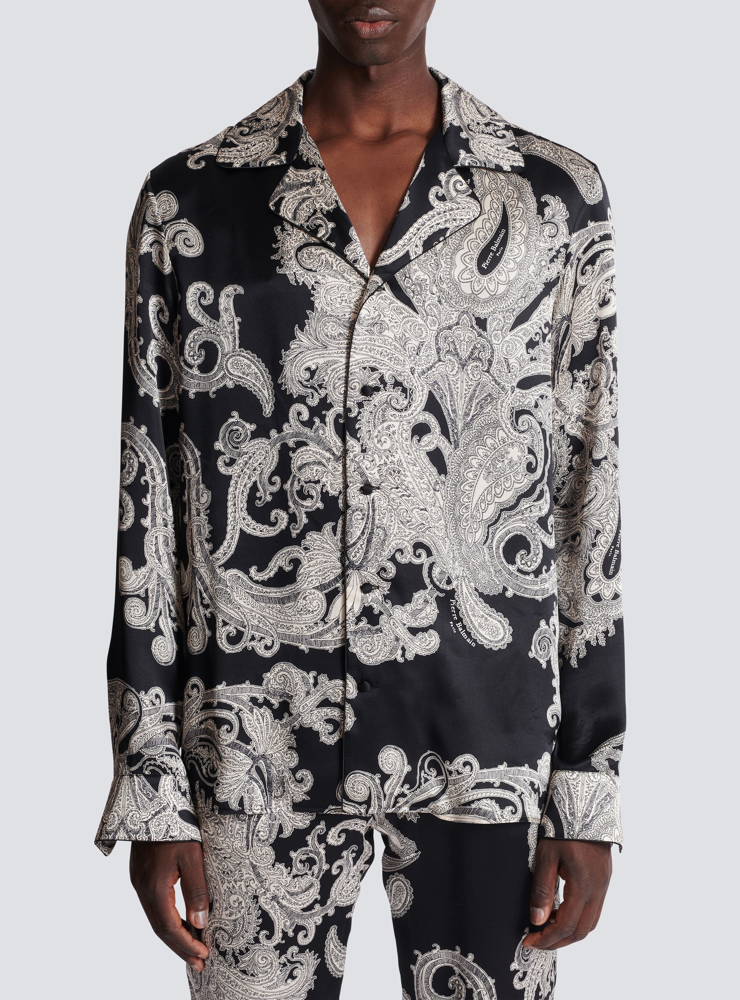 Silk paisley print shirt - 5