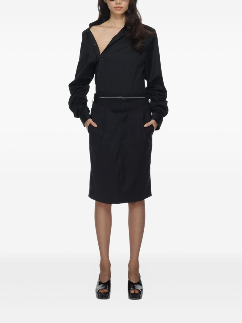 HODAKOVA crinkled-finish midi skirt outlook