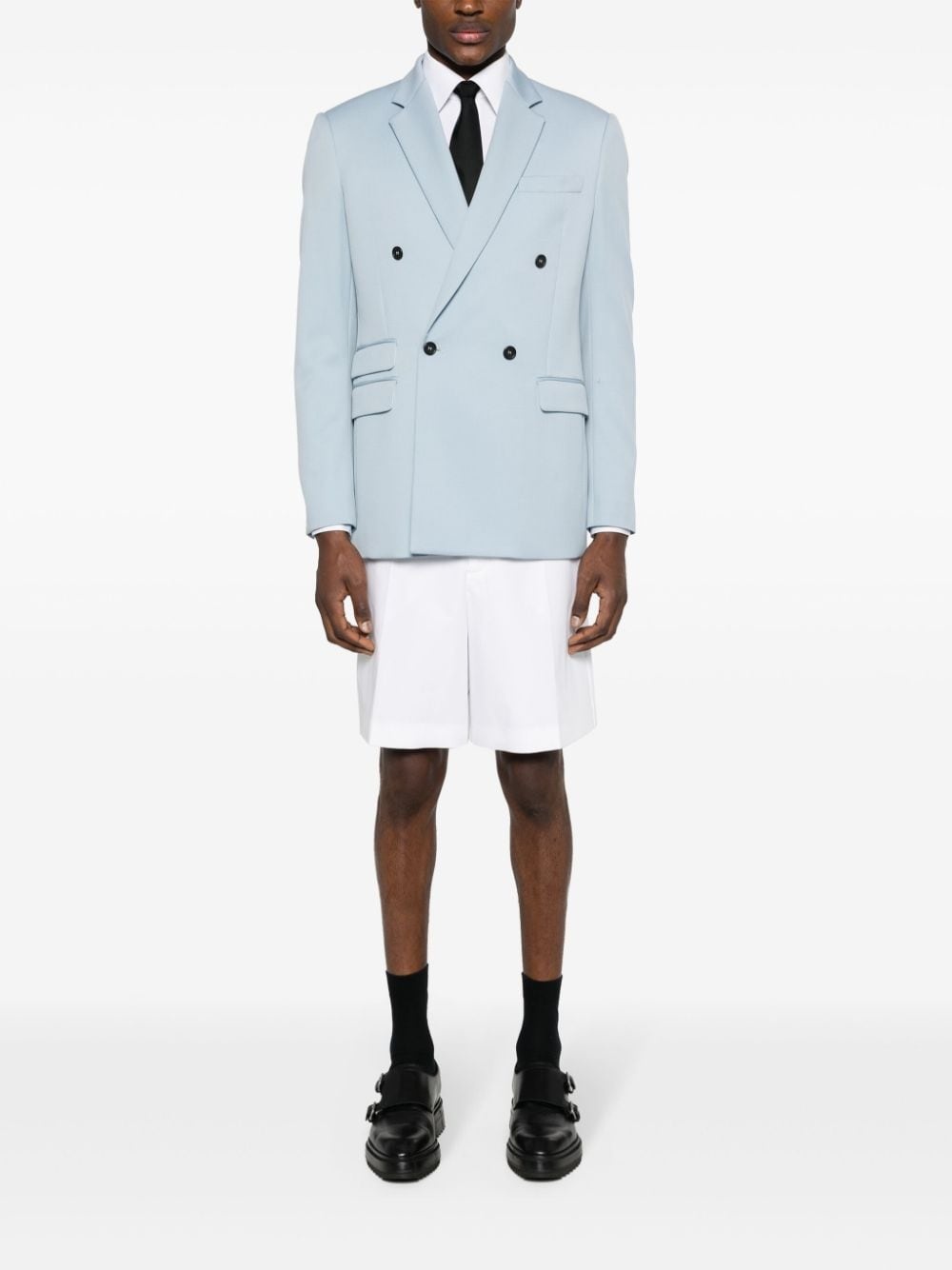 cotton pressed-crease shorts - 2