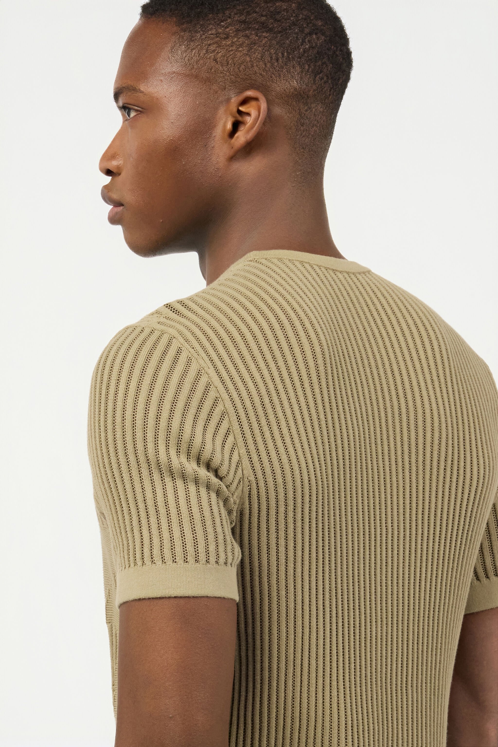 Openwork Knit T-Shirt - 7