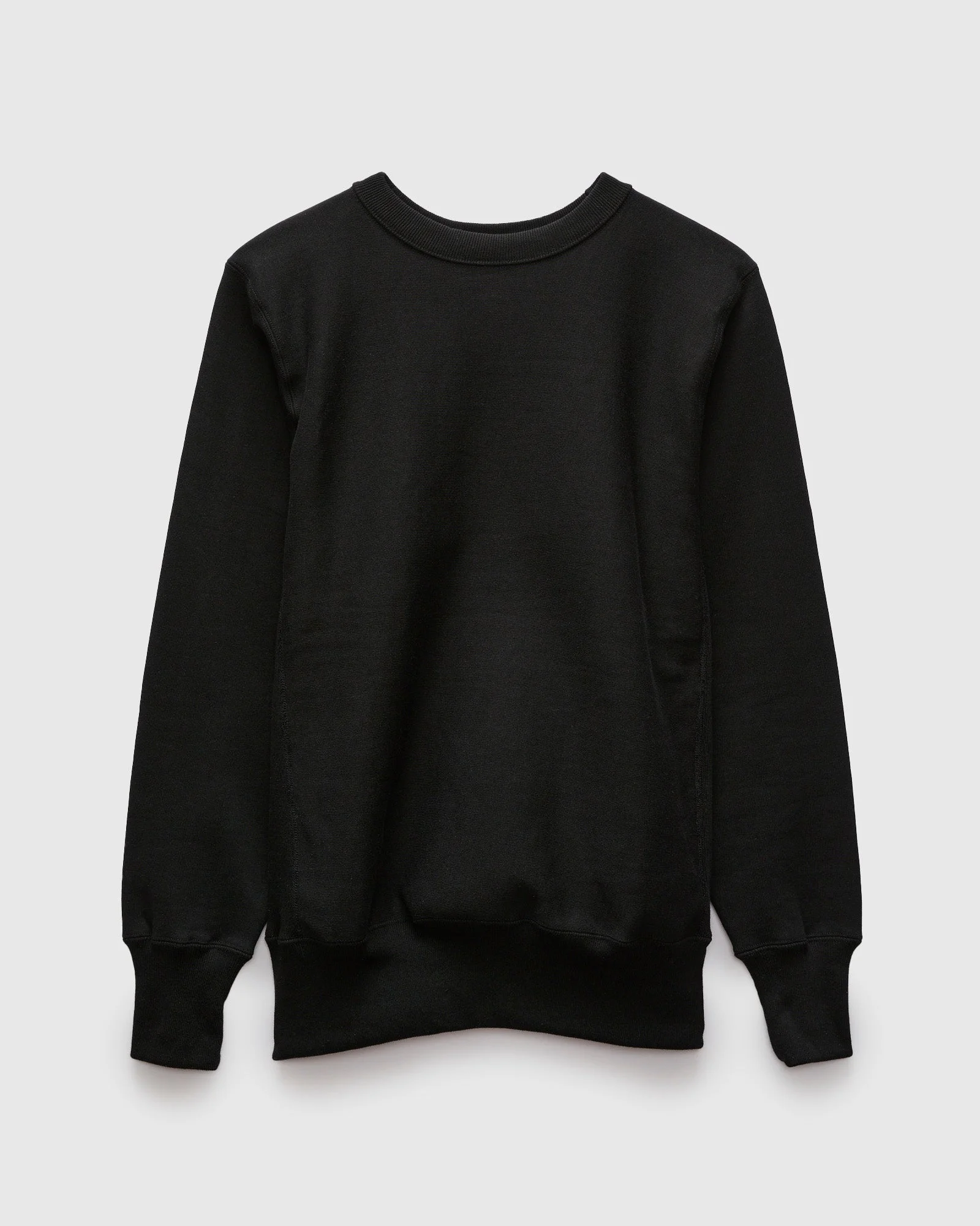 483 Reverse Weave Loopwheel Crewneck in Black - 1