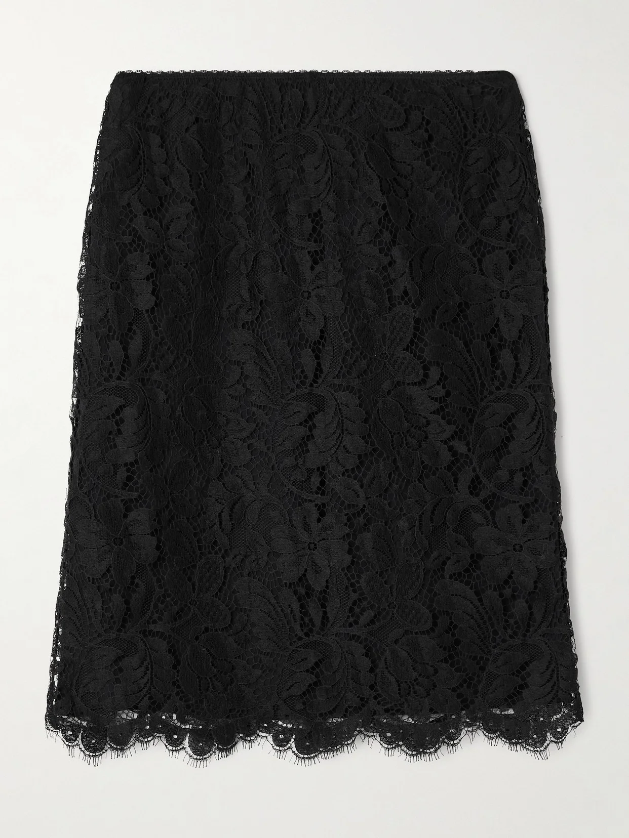 Cotton-blend Lace Midi Skirt - 1
