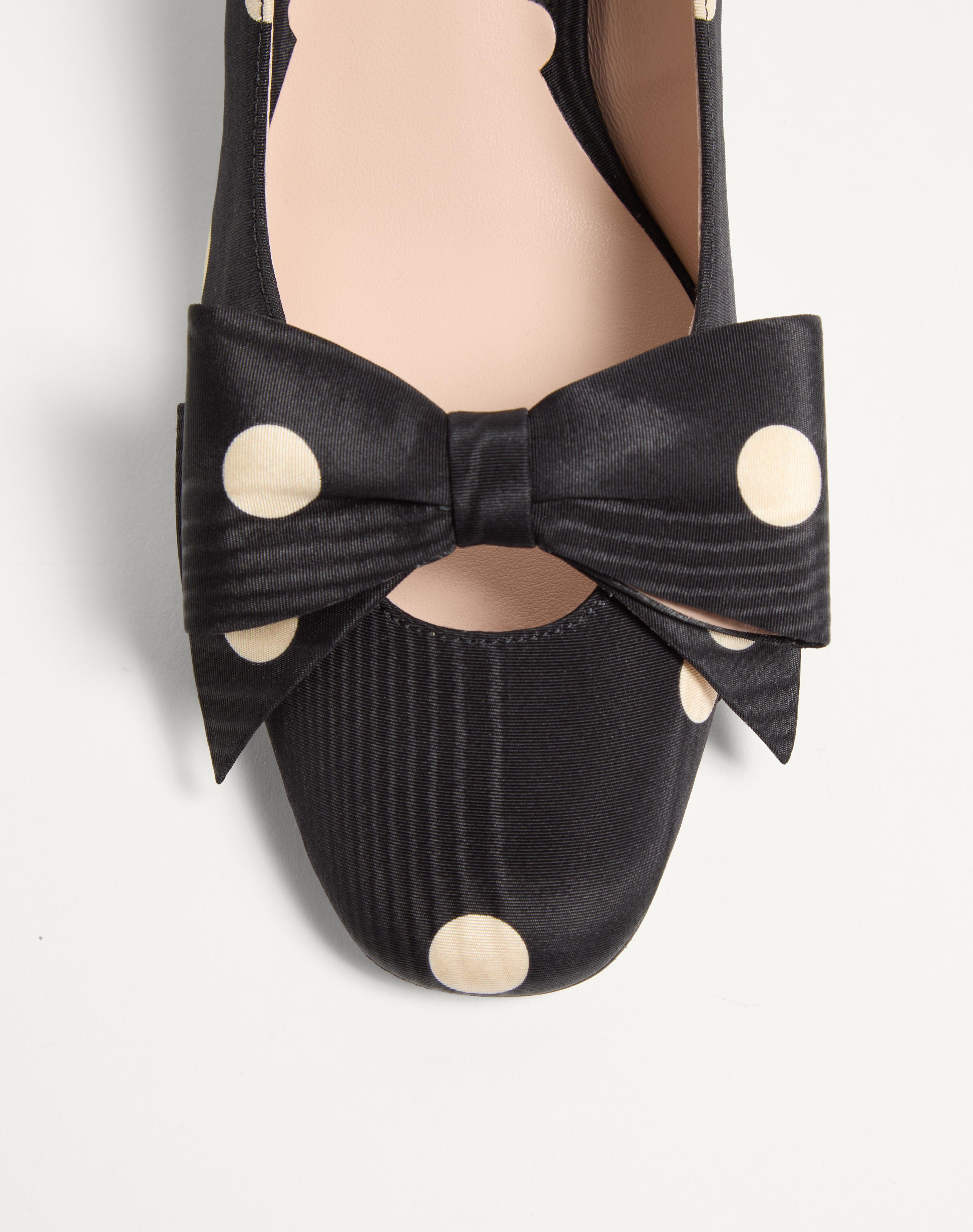 BOWOW PUMP IN MOIRÉ PLUS DE POIS FABRIC 45MM - 7