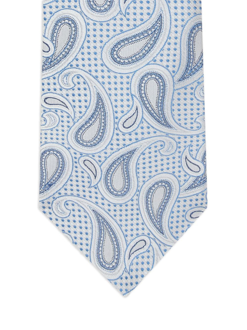 Etro polka-dot paisley jacquard tie outlook