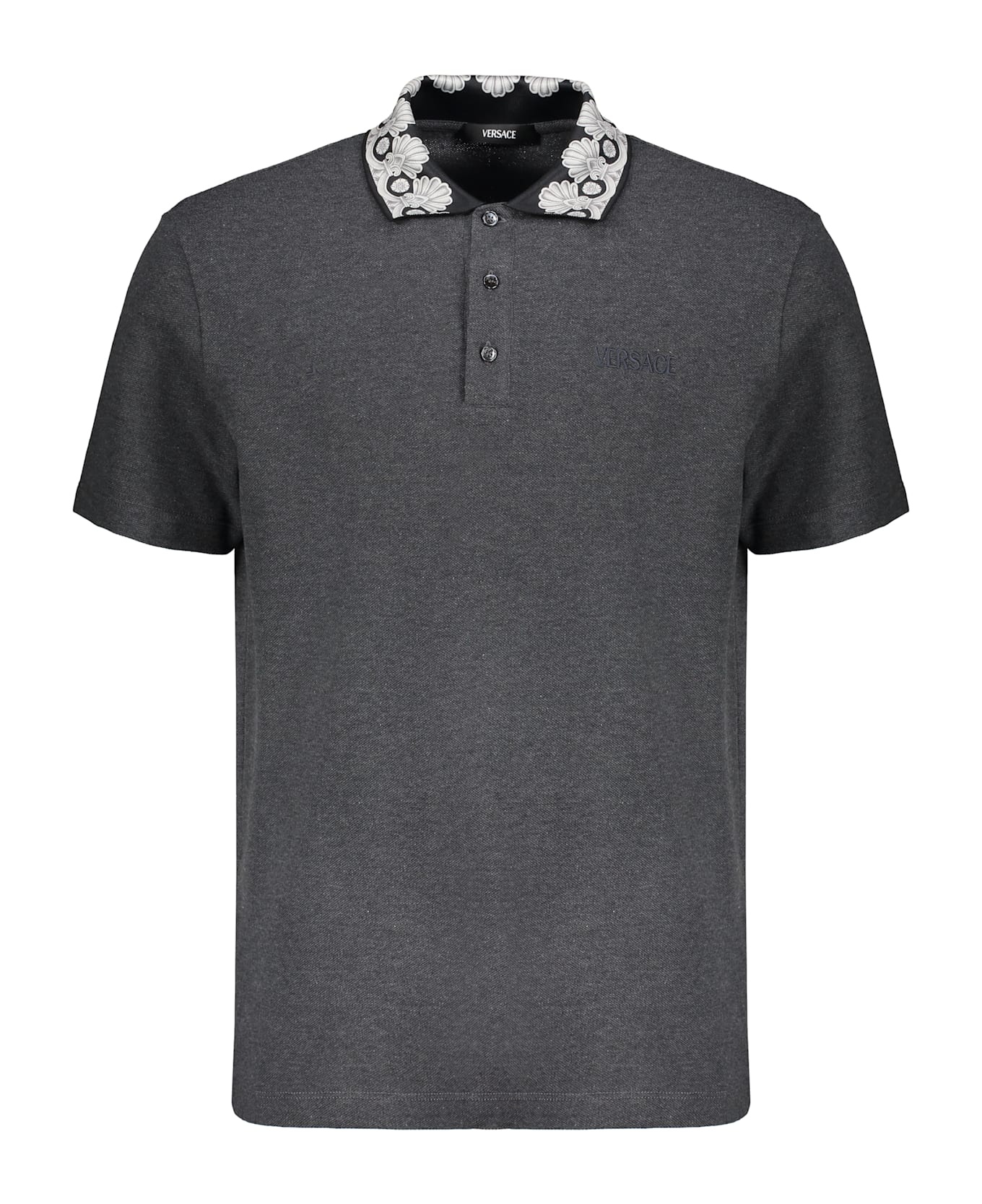 Embroidered Cotton Polo Shirt - 1