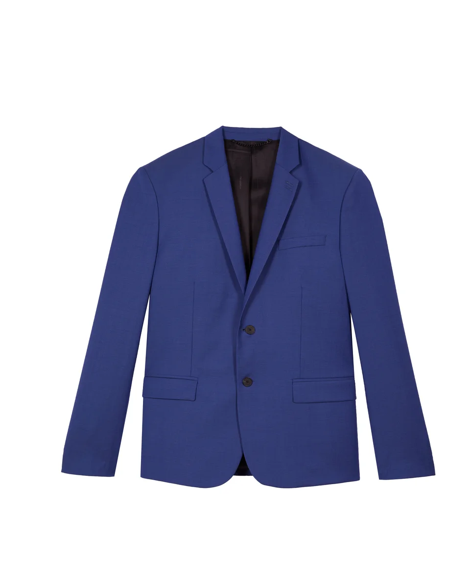BLUE WOOL SUIT JACKET - 1