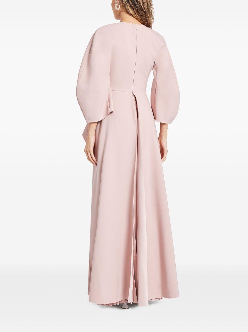 Maia draped pleated gown - 4