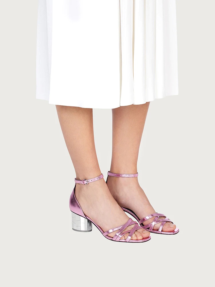 MIRRORED HEEL SANDAL - 5