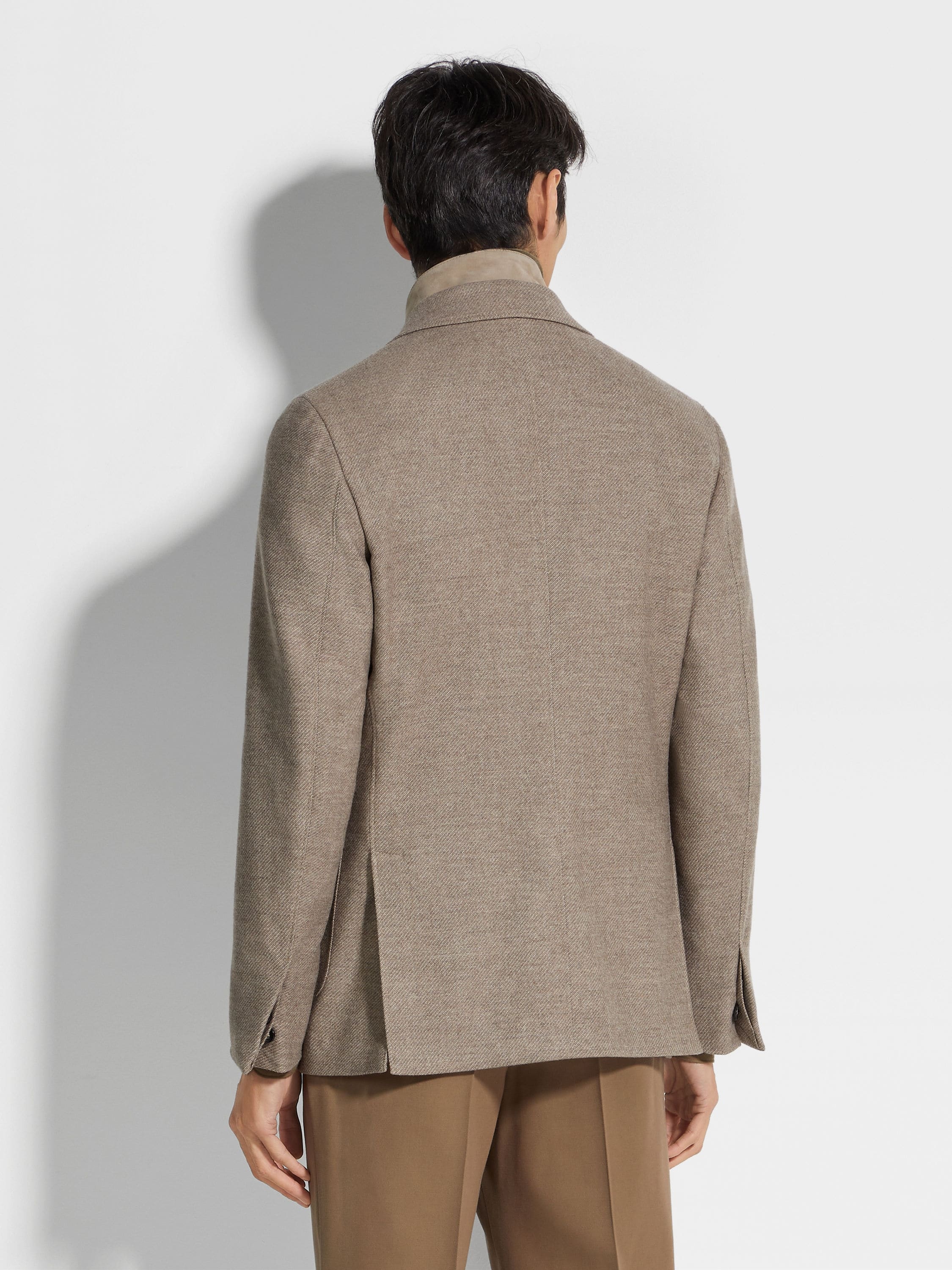 LIGHT TAUPE TROFEO™ CASHMERE JACKET - 5