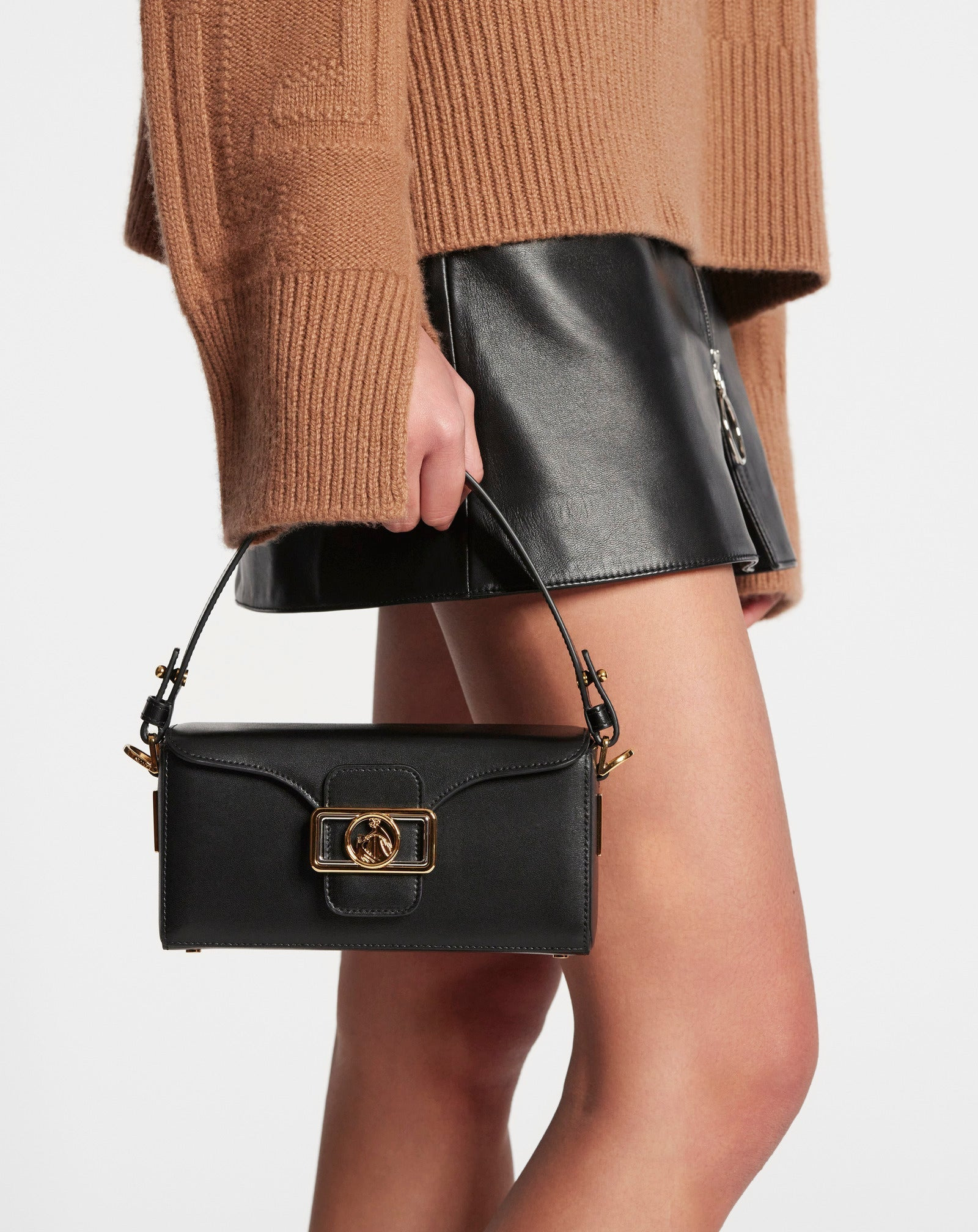 SHINY LEATHER NANO PENCIL BAG - 4