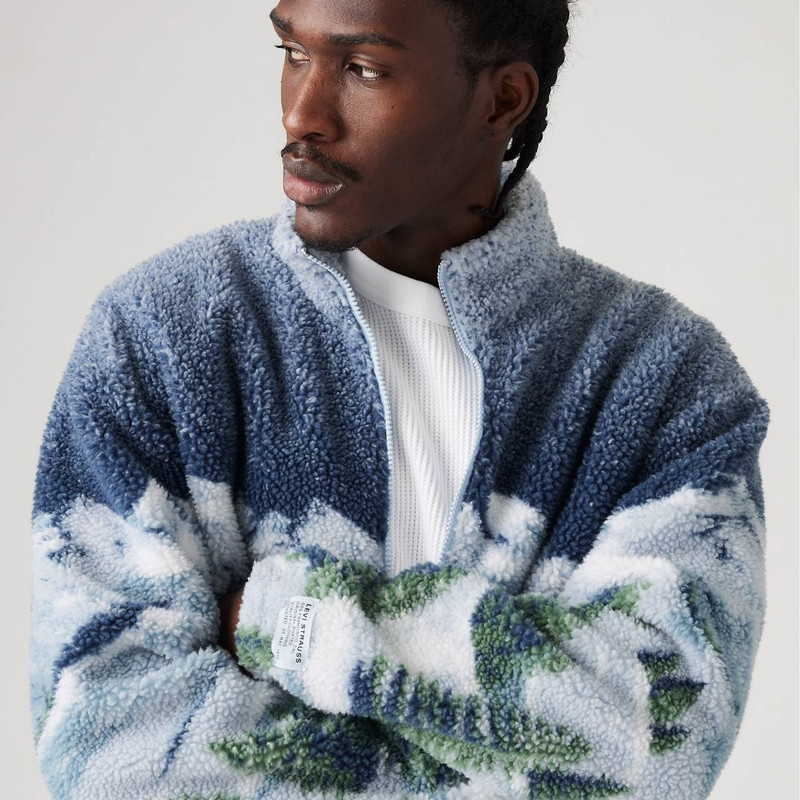 JACQUARD SHERPA FULL ZIP SWEATER 5