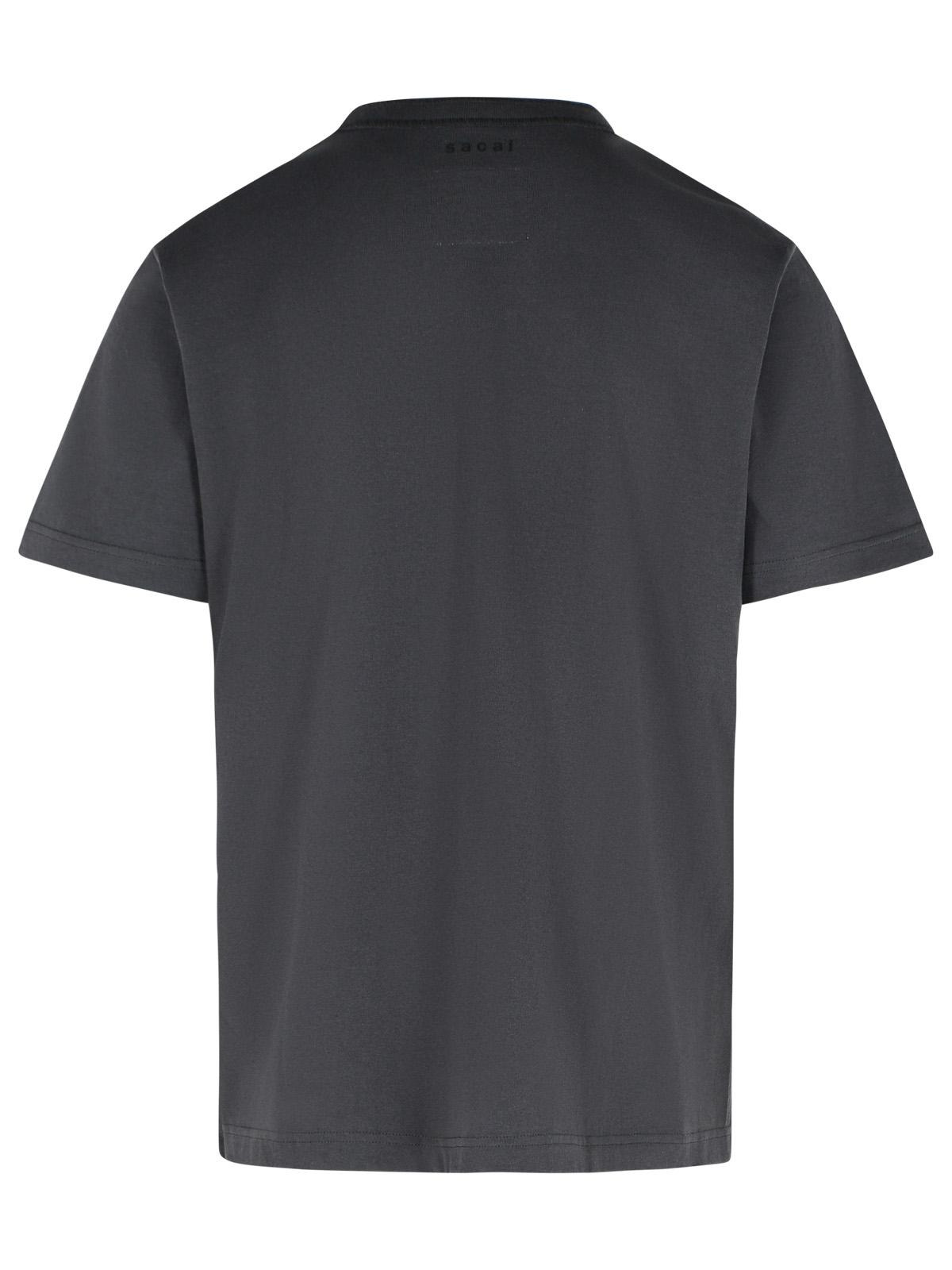 Sacai Gray Cotton T-Shirt Men - 3
