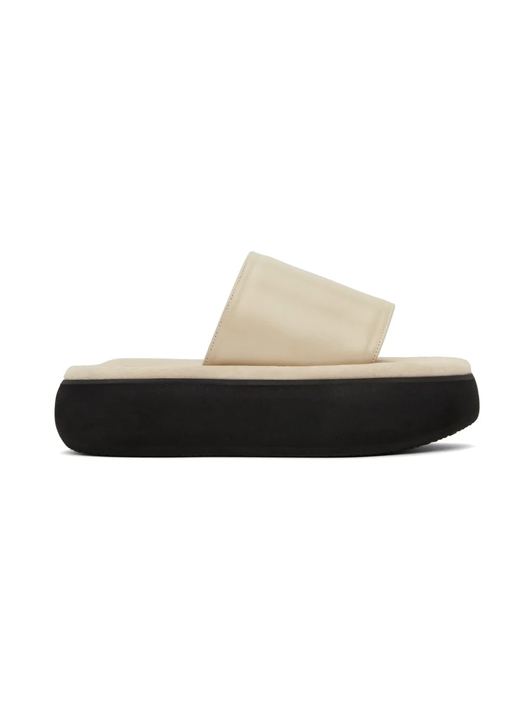 Beige Boat Padded Slides - 1