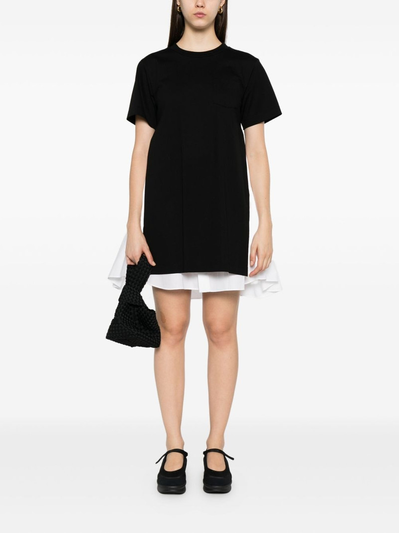 sacai layered mini day dress outlook