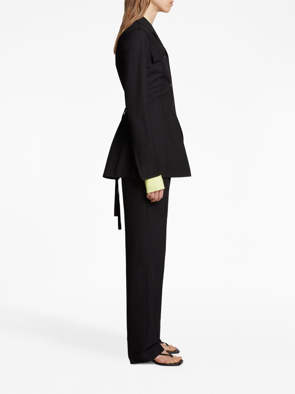 notched-lapels button-down blazer - 3