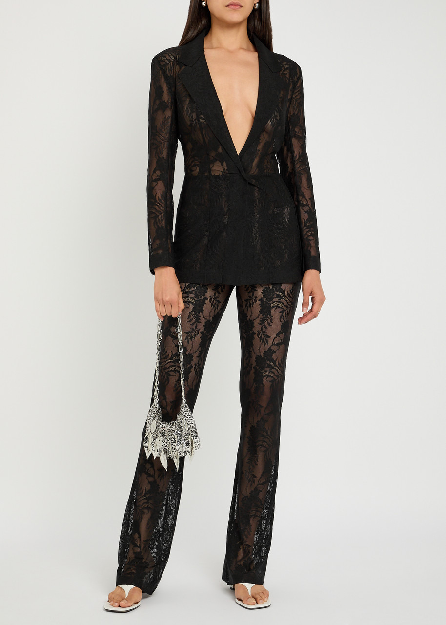 Norma Kamali Floral Guipure Lace Jacket - 4