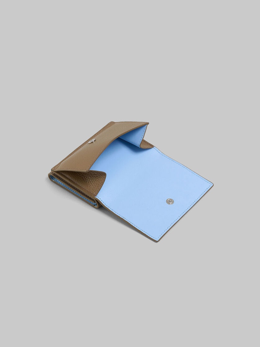 BROWN LEATHER TRIFOLD WALLET WITH MARNI MENDING - 5