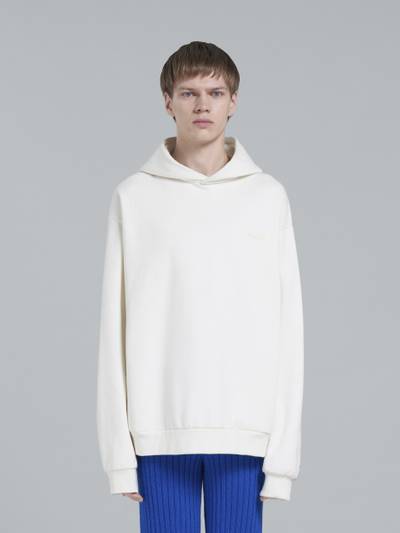 Marni WHITE HOODIE WITH BACK PRINT outlook