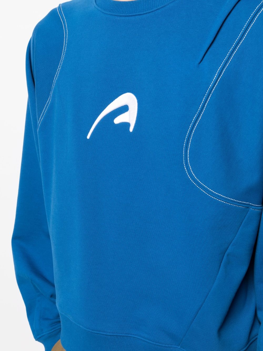 logo-motif cotton sweatshirt - 5
