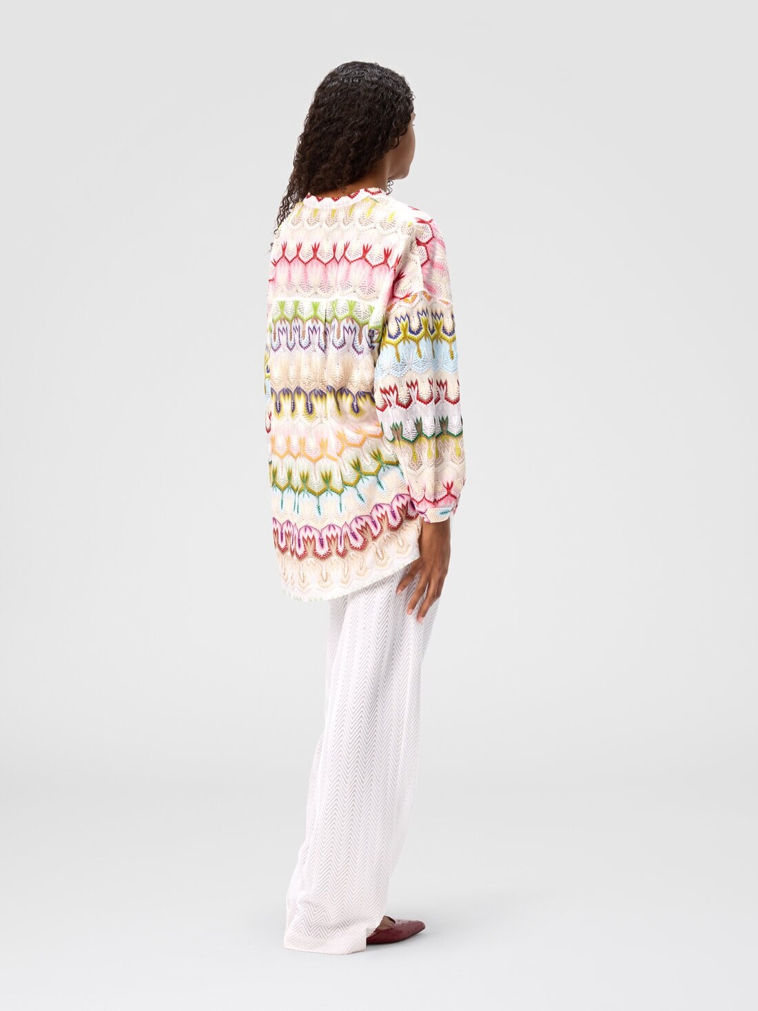 Oversized Korean-style lace blouse - 3