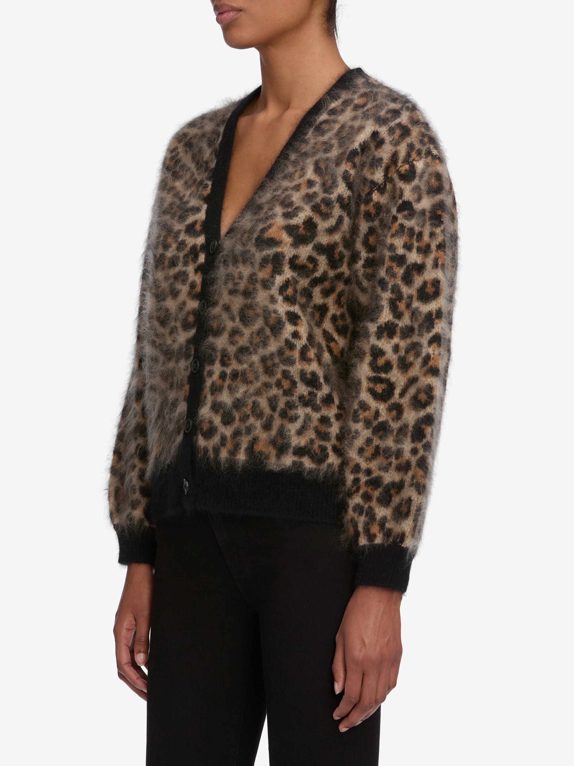 The Brushed Leopard Cardi in Leopard - 5