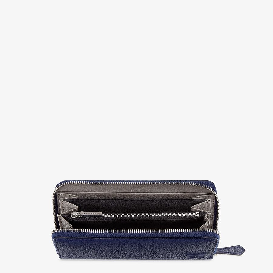 Blue leather wallet - 3