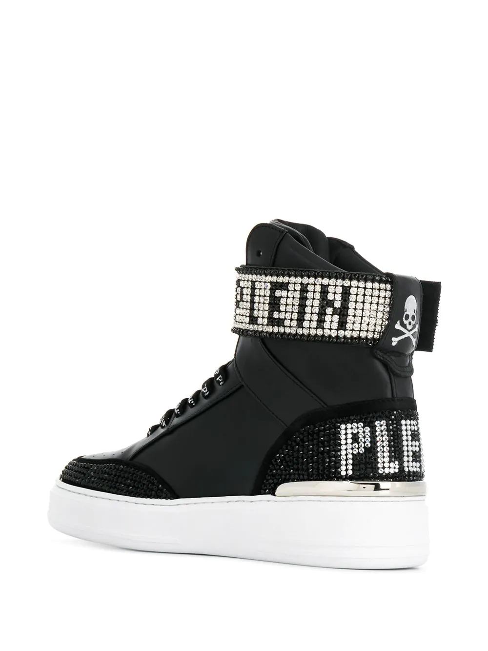 hi-top crystal sneakers - 3