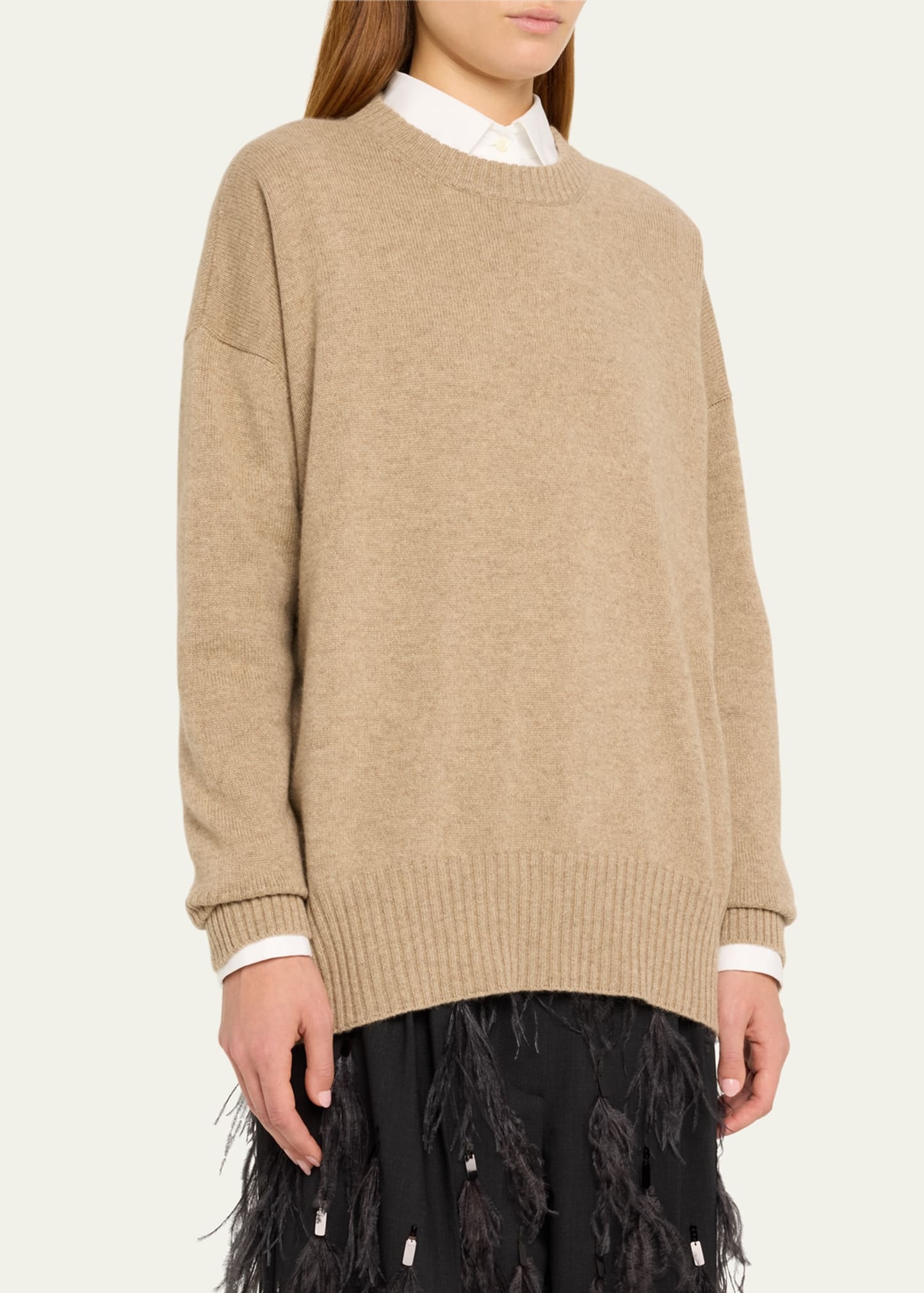 Oversize Cashmere Knit Sweater - 4