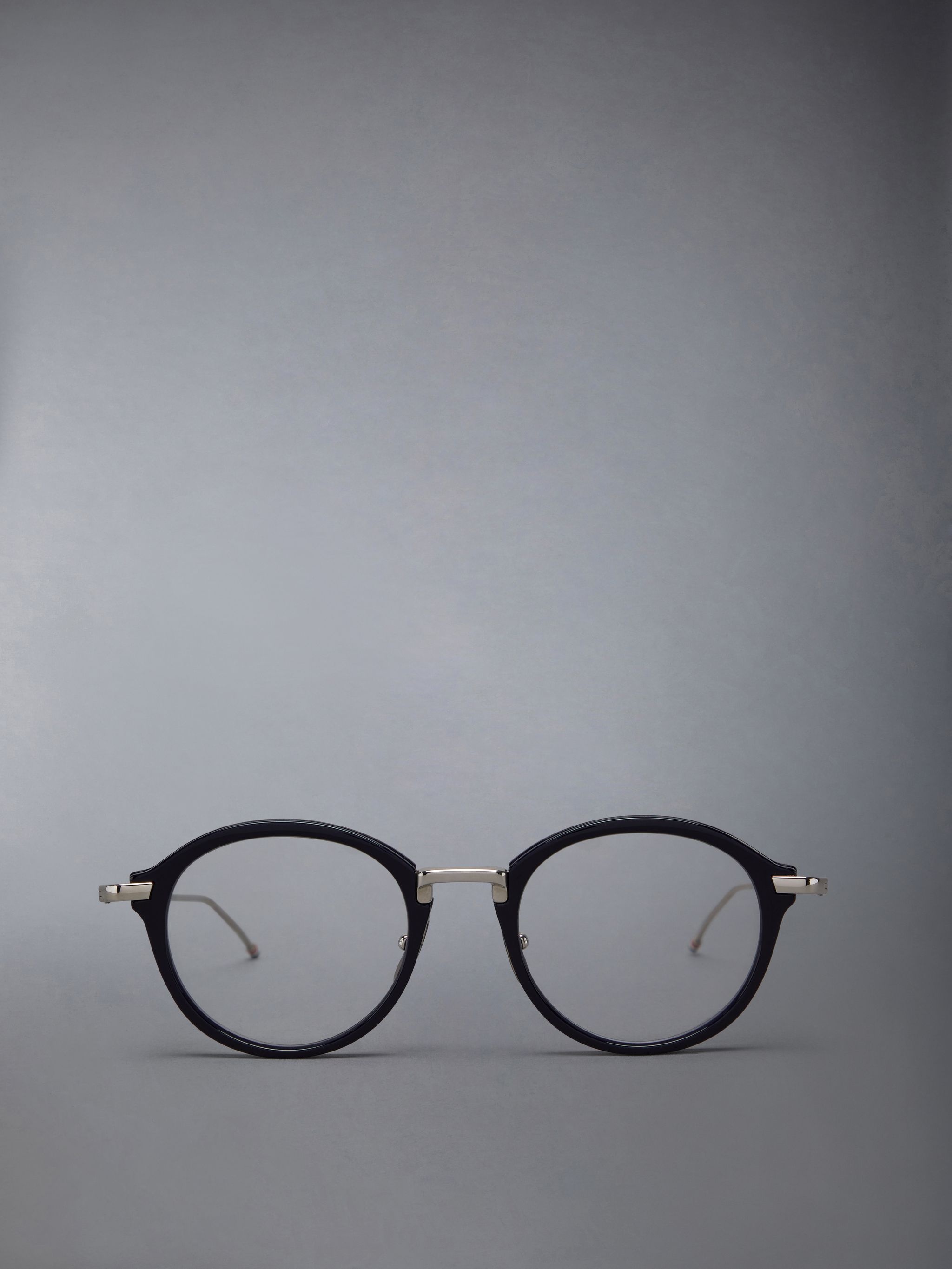 ROUND EYEGLASSES IN ACETATE AND TITANIUM - 1