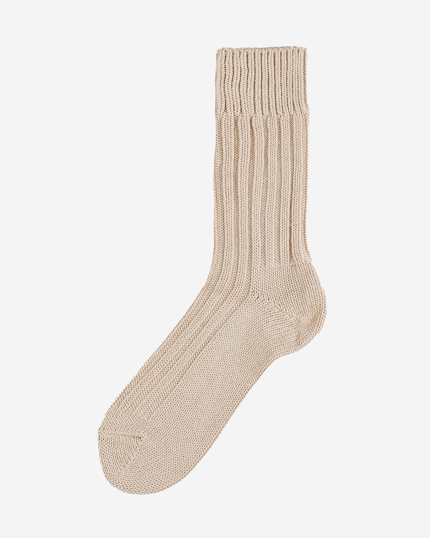 DEC-CAS-ECR Decka Cased Heavyweight Plain Socks - Ecru - 3