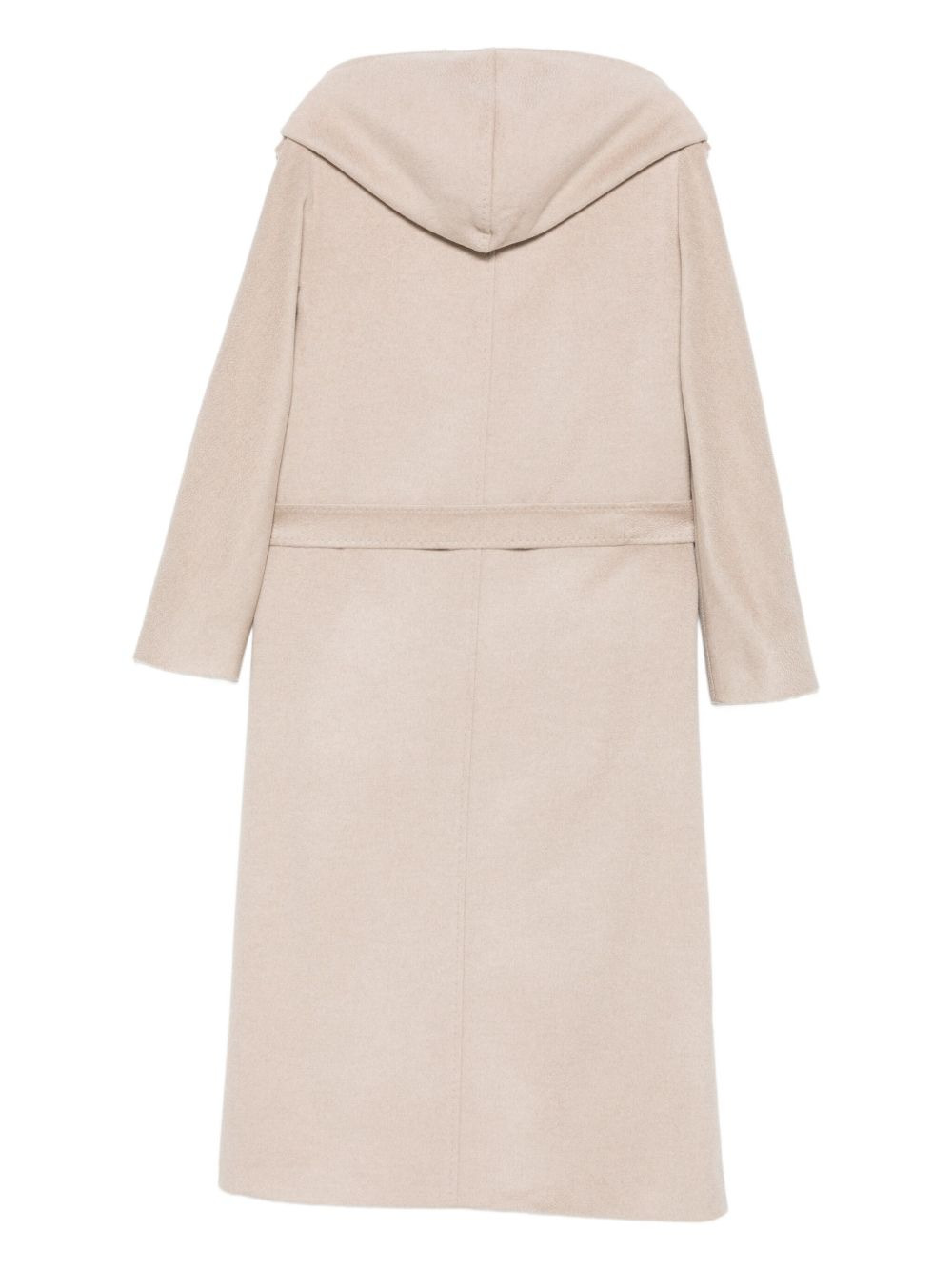 hooded belted coat - 2
