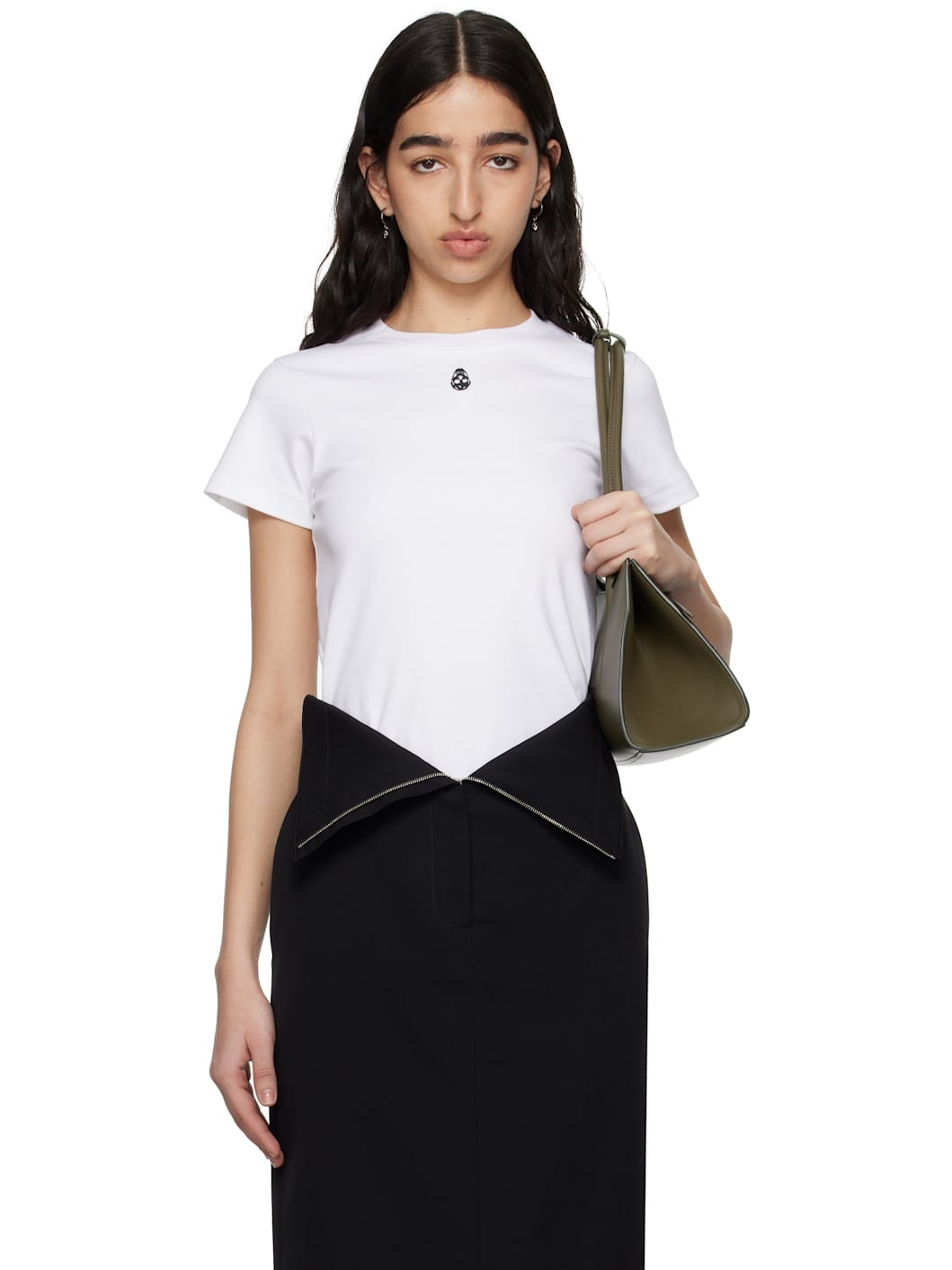 White Cut & Sew T-shirt - 1